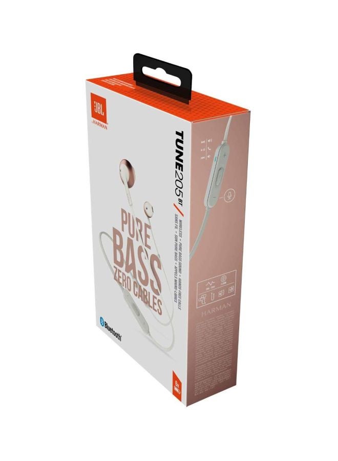 جي بي إل سماعة أذن داخلية تون 205BT لاسلكية أبيض/وردي ذهبي - Image 2