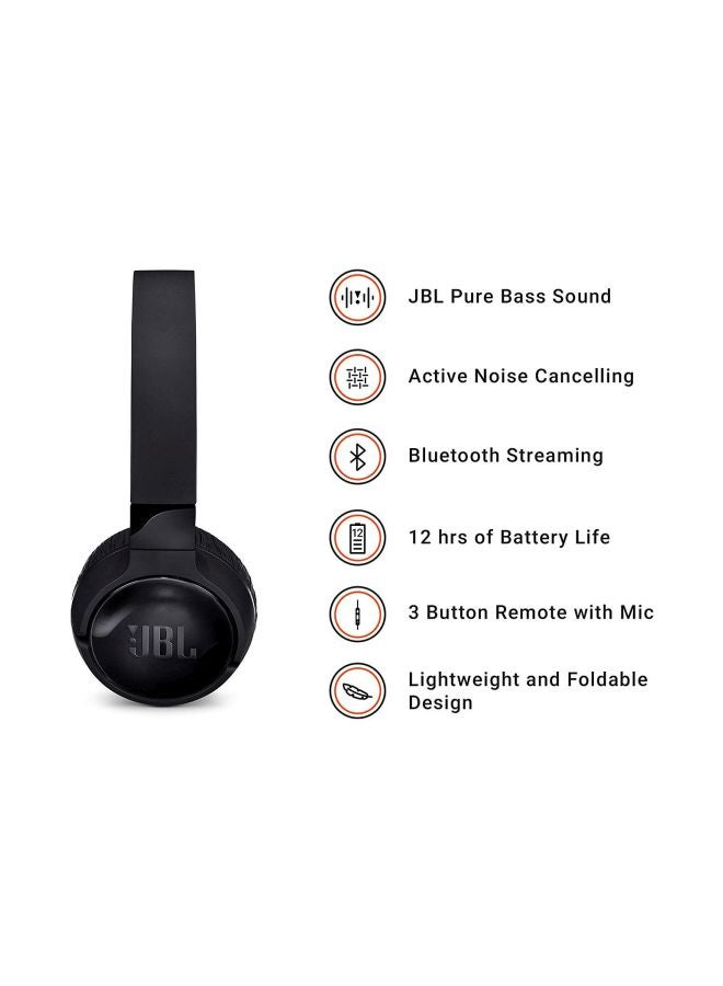 JBL - T600BTNC Bluetooth In-Ear Earphones With Mic Black - Image 1