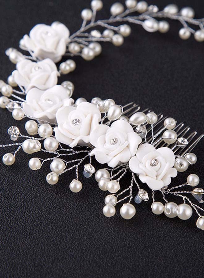 Beauenty Women's Design Crown Bobby Pin White 34.5 x 6.5cm - Image 4