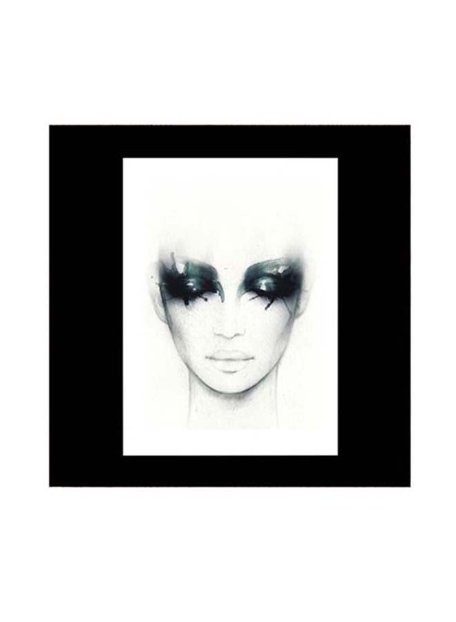 Atiq Wall Art Painting With Frame White/Grey 30x30cm - Image 1