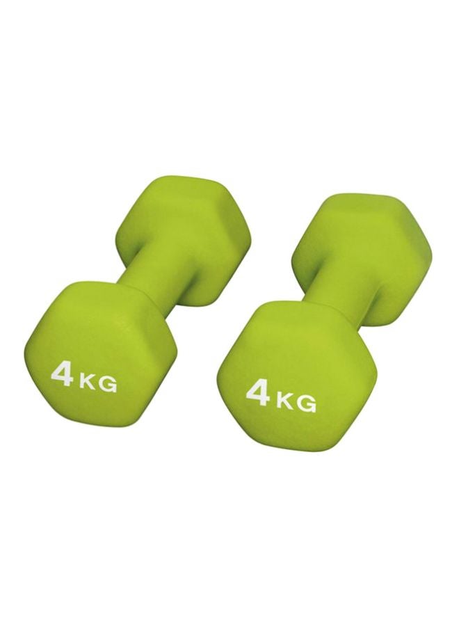 Fitness World 2-Piece Vinyl Coated Fixed Weight Dumbbell 2x4kg - Image 1