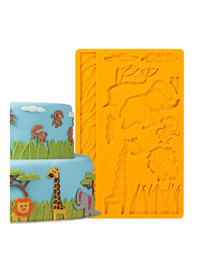 Wilton Jungle Animals Fondant Gum Paste Mould Dark Orange - Image 2