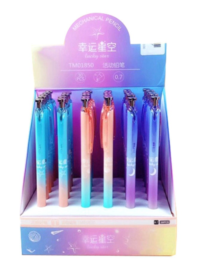Generic 30-Piece Lucky Star Mechanical Pencil Set Multicolour  - Image 1