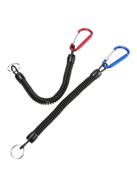Pack Of 2 Coiled Fish Pole Rod Protector Elastic Rope 1.4meter