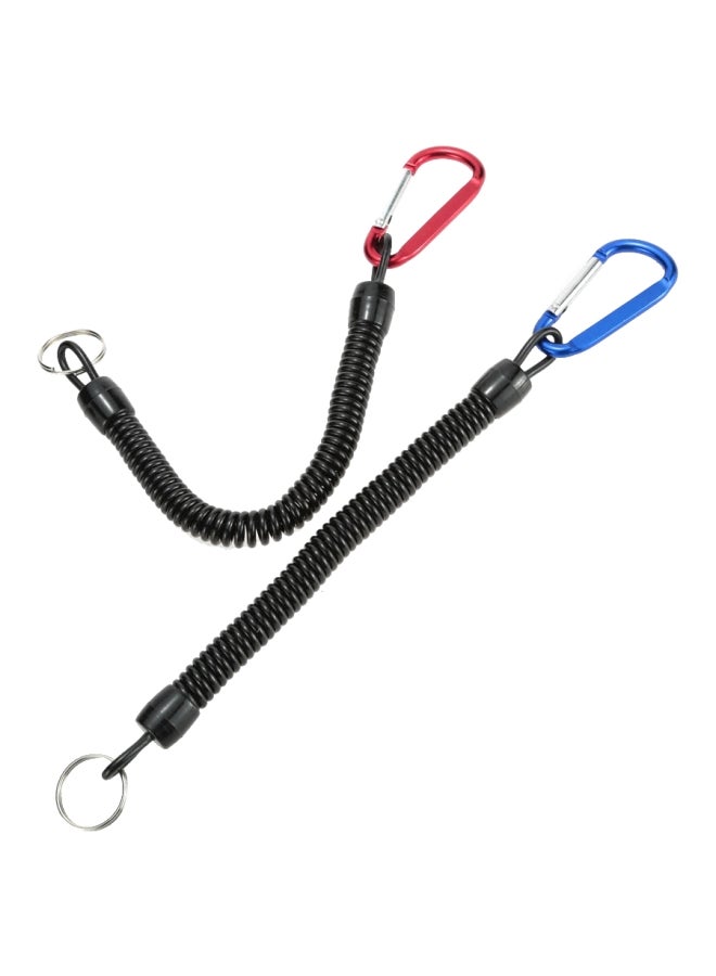 Pack Of 2 Coiled Fish Pole Rod Protector Elastic Rope 1.4meter