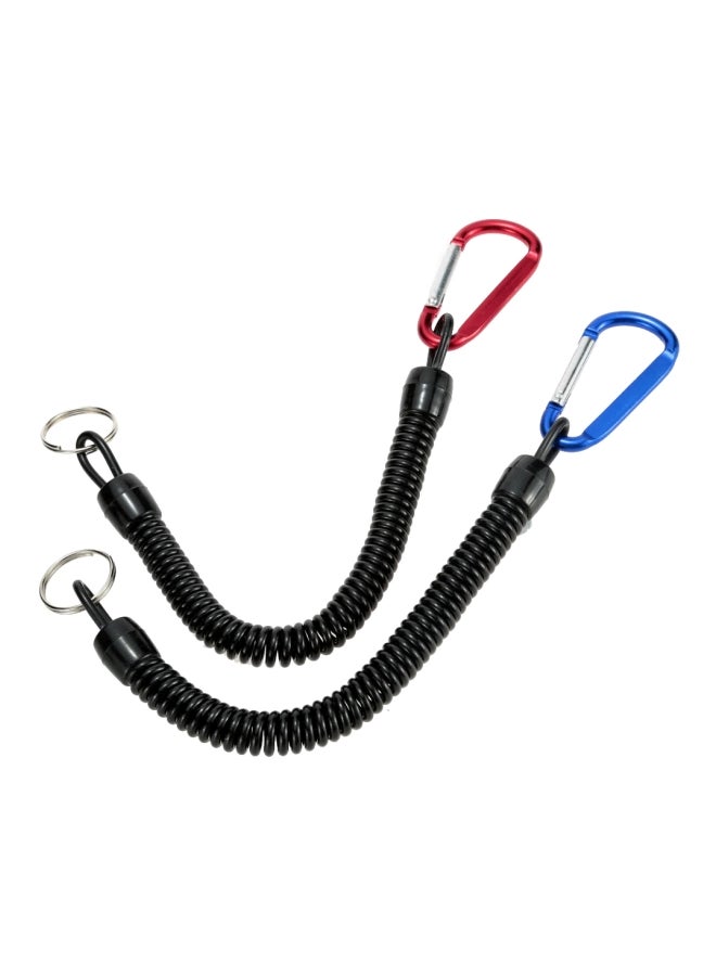 Pack Of 2 Coiled Fish Pole Rod Protector Elastic Rope 1.4meter