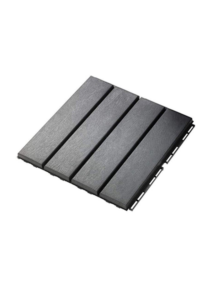 Rubik 9-Piece Polypropylene Plastic Outdoor Floor Tiles Set Dark Grey - Image 1