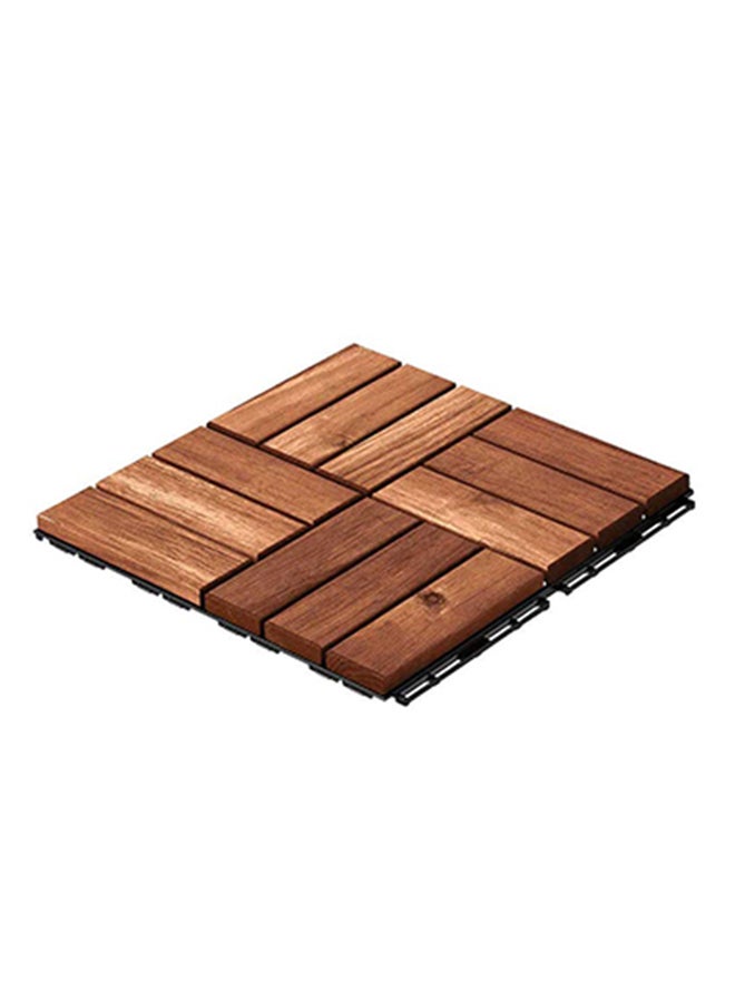 Rubik 9-Piece Acacia Wood Floor Tiles Set Brown - Image 1