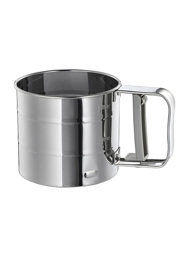 ZENHOME Stainless Steel Flour Sifter Silver 9.5x10.5centimeter - Image 1