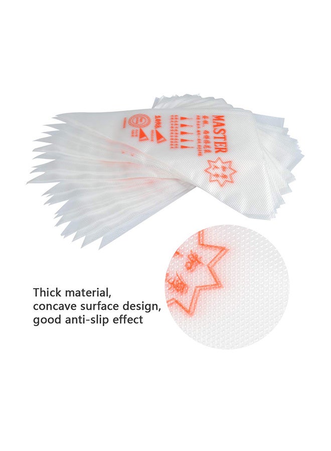 100-Piece Disposable Plastic Piping Cake Decoration Bag White 38x24centimeter - v1586177507/N35039644A_2