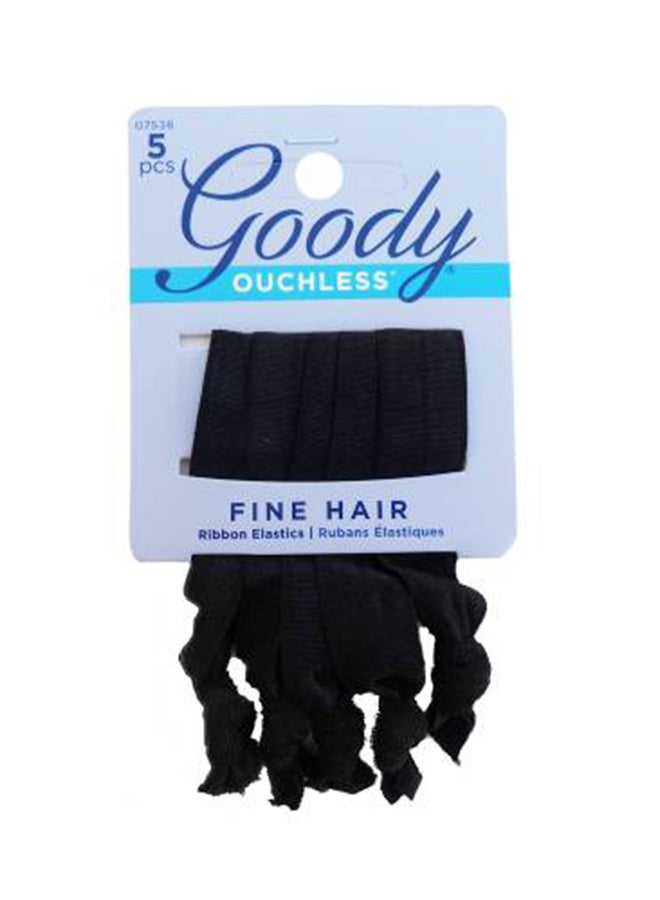قودي  طقم ربطات شعر مطاطية أوتشليس من 5 قطع أسود