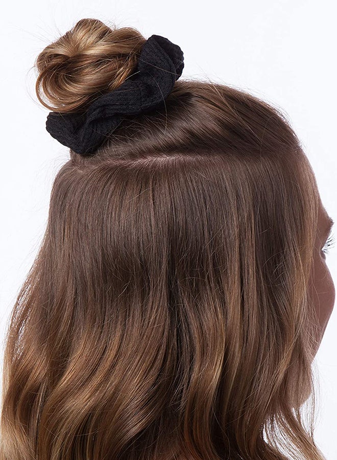 قودي  طقم ربطات شعر مطّاطية من 8 قطع أسود 16.5سم - Image 2