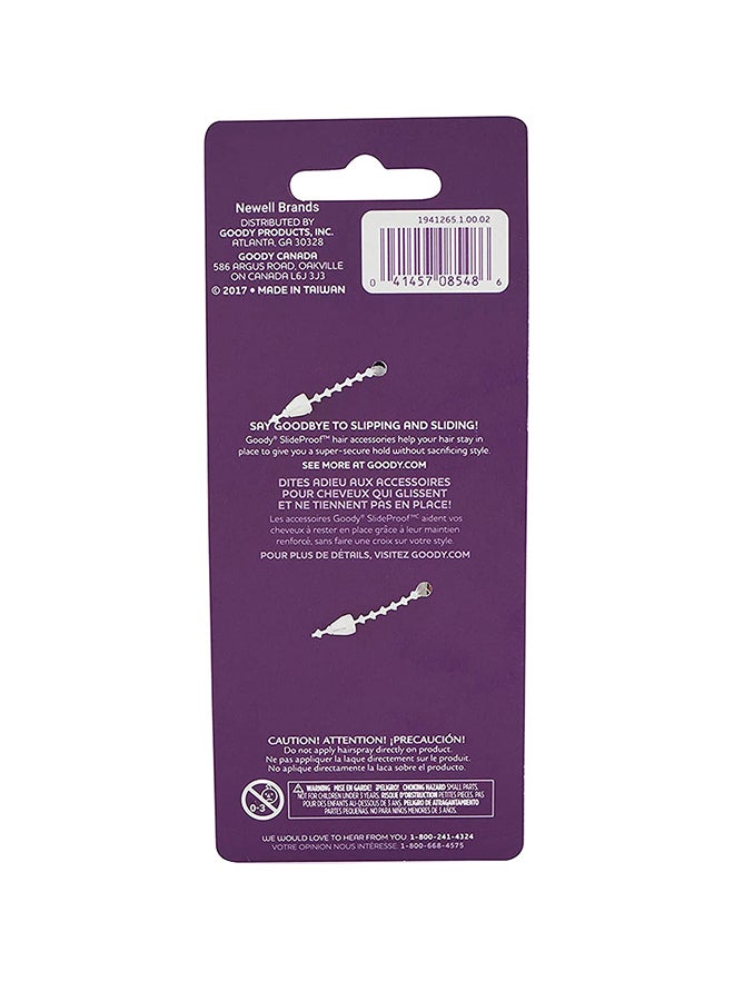 Goody 2-Piece Slideproof Wingless Small Claw Clip Brown/Black 17cm - Image 3