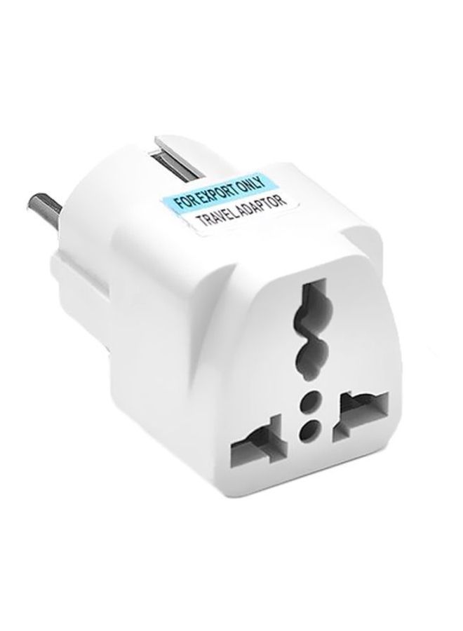 Beauenty EU Plug Travel Adapter White - Image 1