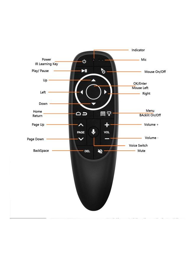 Voice Control Wireless Remote Control For Android TV Box HK1 X96 Mini Black - v1586179653/N36338019A_4