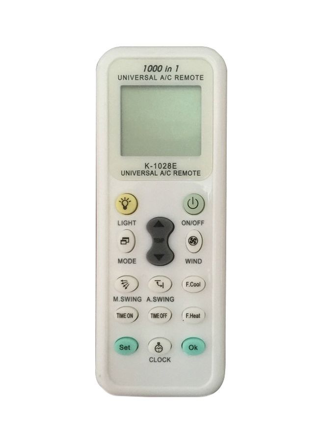 Beauenty 1000 In 1 Wireless Remote Control For Air Conditioner White - Image 1