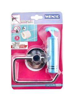 Steel Toilet Paper Holder Silver/Blue