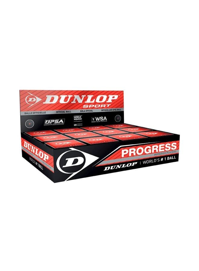 DUNLOP 12-Piece Progress Squash Ball  - Image 2