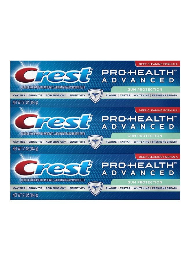 Crest Pack Of 3 Pro-Health Advanced Gum Protection Toothpastes 433grams - Image 1