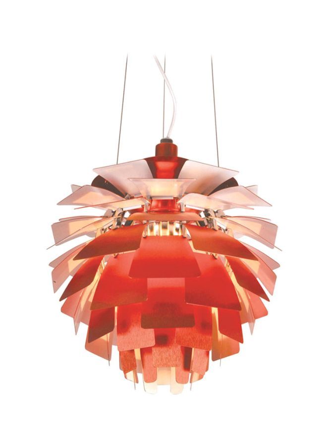 GLOW LIFE Artichoke Aluminum Pendant Light Red/Yellow