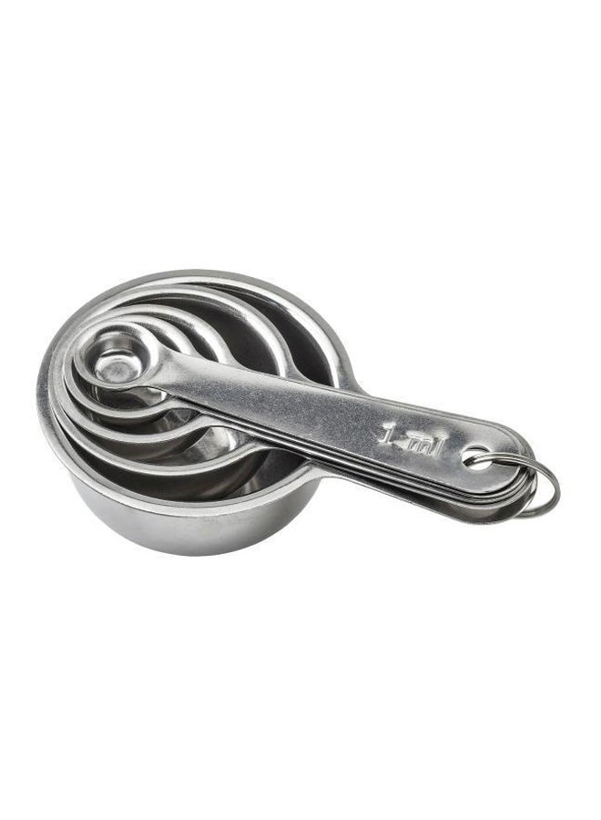 VARDAGEN - Pack of 5 Stainless Steel Measuring Cup Silver - Image 1