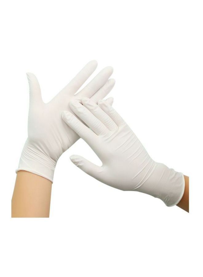 50-Piece Latex Disposable Gloves White XL - Image 3