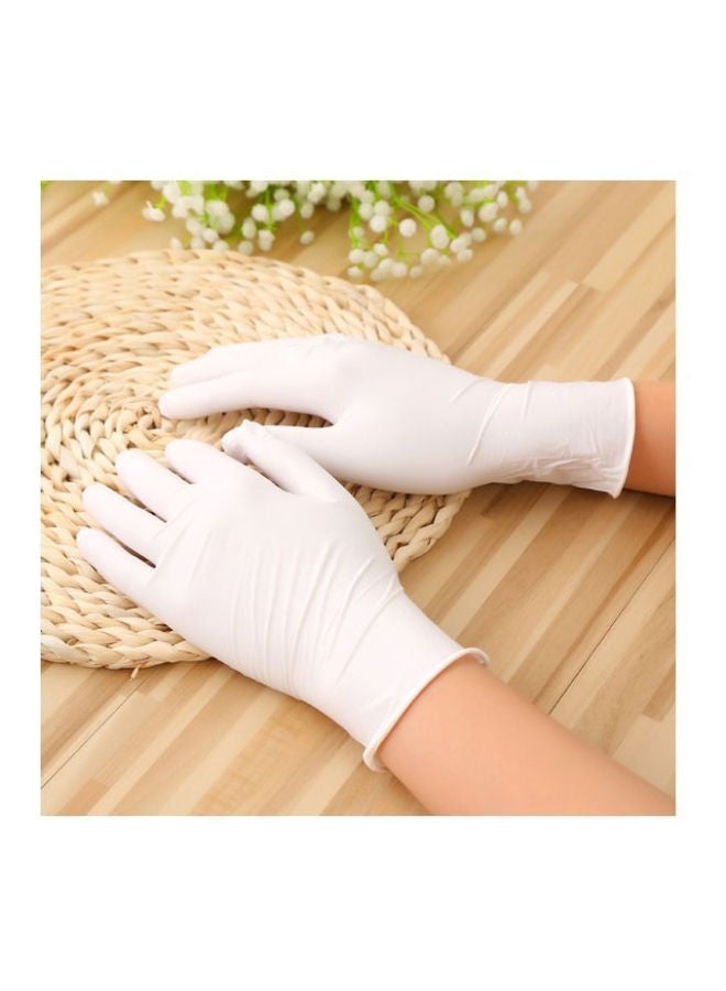 50-Piece Latex Disposable Gloves White XL - Image 4