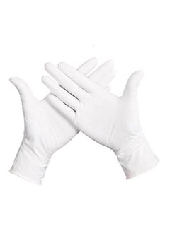 Generic 50-Piece Latex Disposable Gloves White L  - Image 1