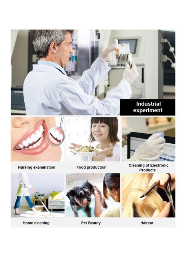 قفازات لاتكس للاستخدام مرة واحدة من 50 قطعة أبيض L  - Image 4