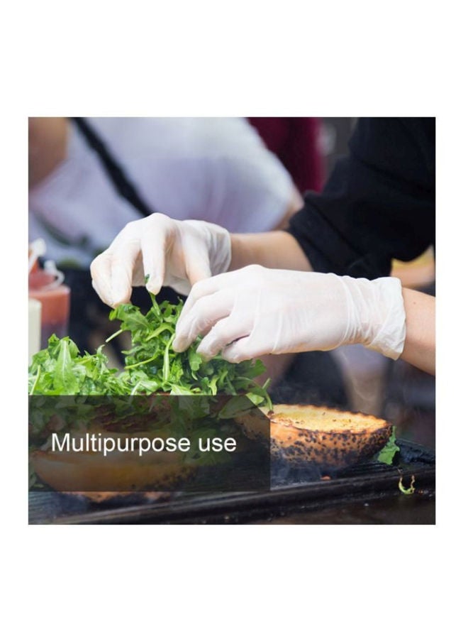 50-Piece Latex Disposable Gloves White S - Image 4