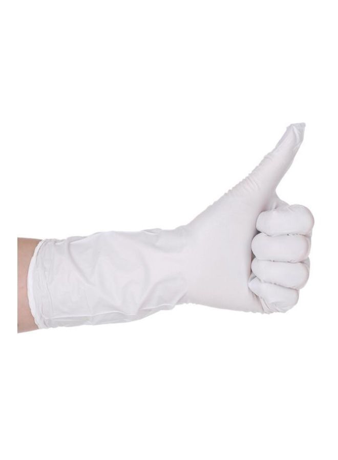 50-Piece Latex Disposable Gloves White S - Image 5