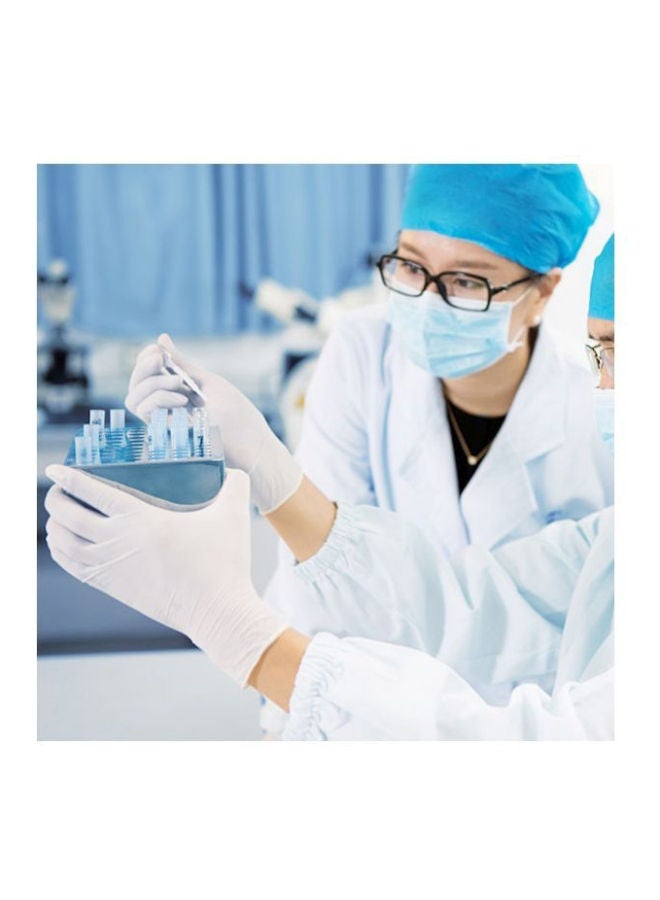 50-Piece Latex Disposable Gloves White M - Image 4