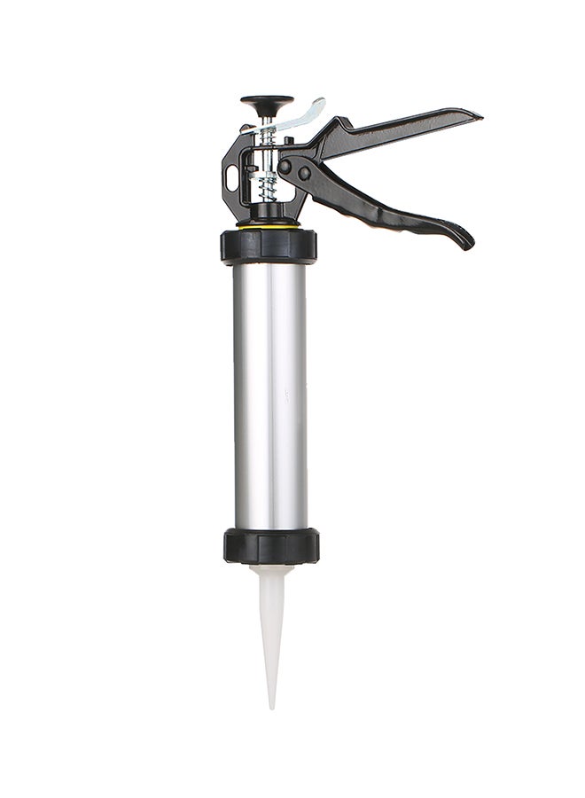 Aluminum Labor-Saving Hand Glass Cement Caulking Gun Black/Silver  - Image 1