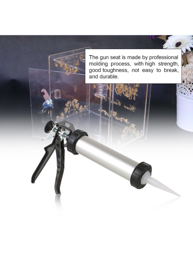 Aluminum Labor-Saving Hand Glass Cement Caulking Gun Black/Silver  - Image 2