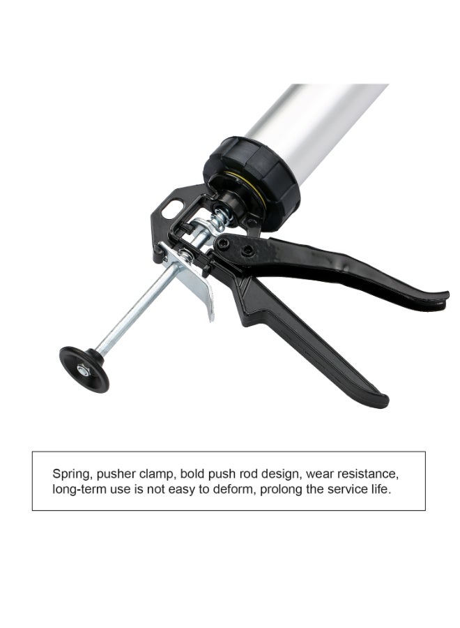 Aluminum Labor-Saving Hand Glass Cement Caulking Gun Black/Silver  - Image 3