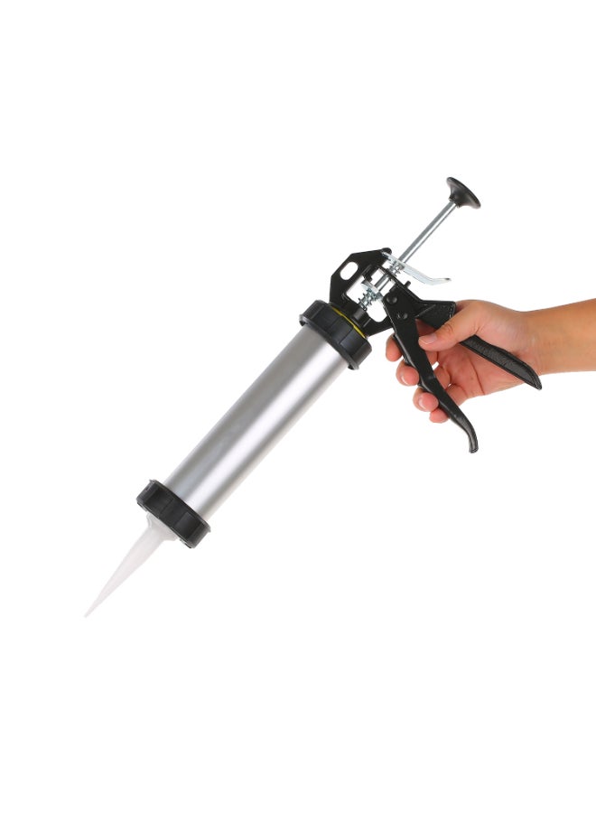 Aluminum Labor-Saving Hand Glass Cement Caulking Gun Black/Silver  - Image 4