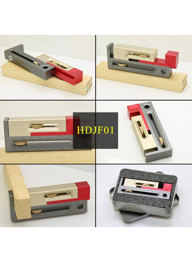 Movable Measuring Block Length Compensation Woodworking Tool Silver/Beige/Red  - Image 3