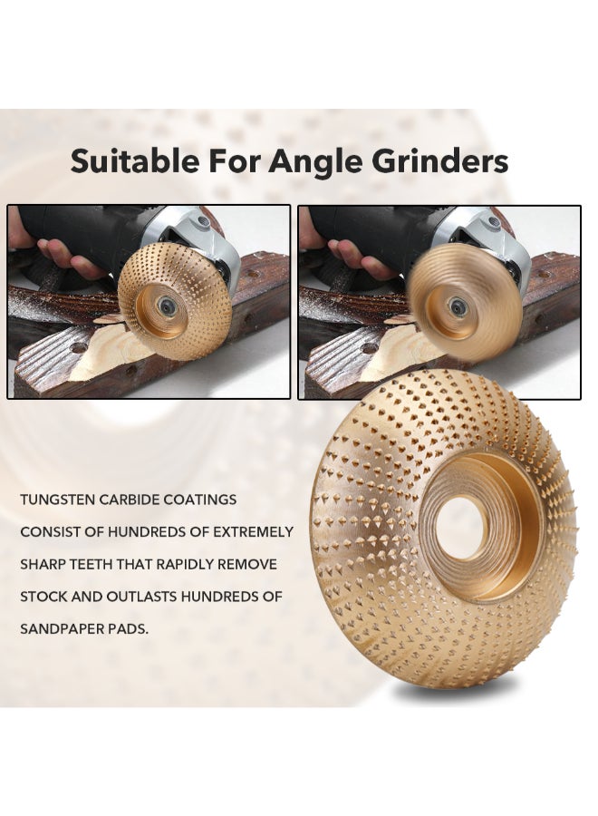 Woodworking Angle Grinding Wheel Sanding Carving Rotary Tool Abrasive Disc Gold  - Image 4