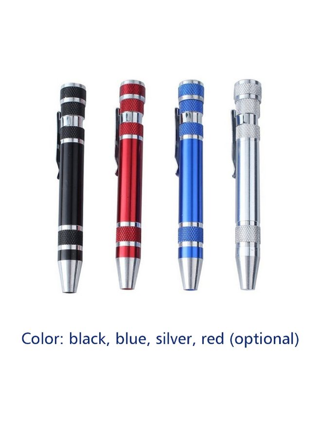 Magnetic Mini Portable Aluminum Tool Pen With Screwdriver Black 11cm - Image 3