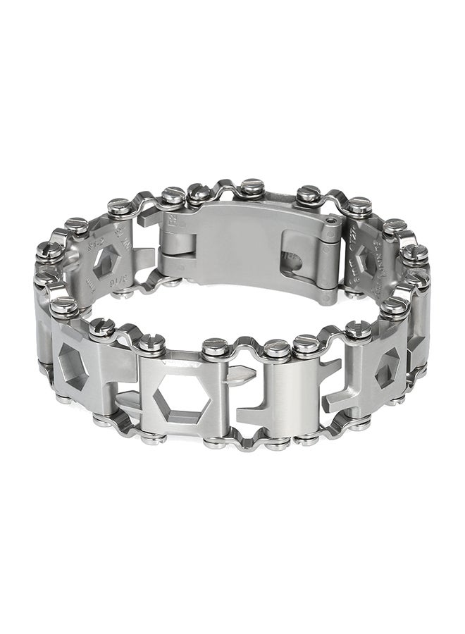 29 In 1 Multi functional Spliced Bracelet Wristband Screwdriver Emergency Tool Silver  - Image 1