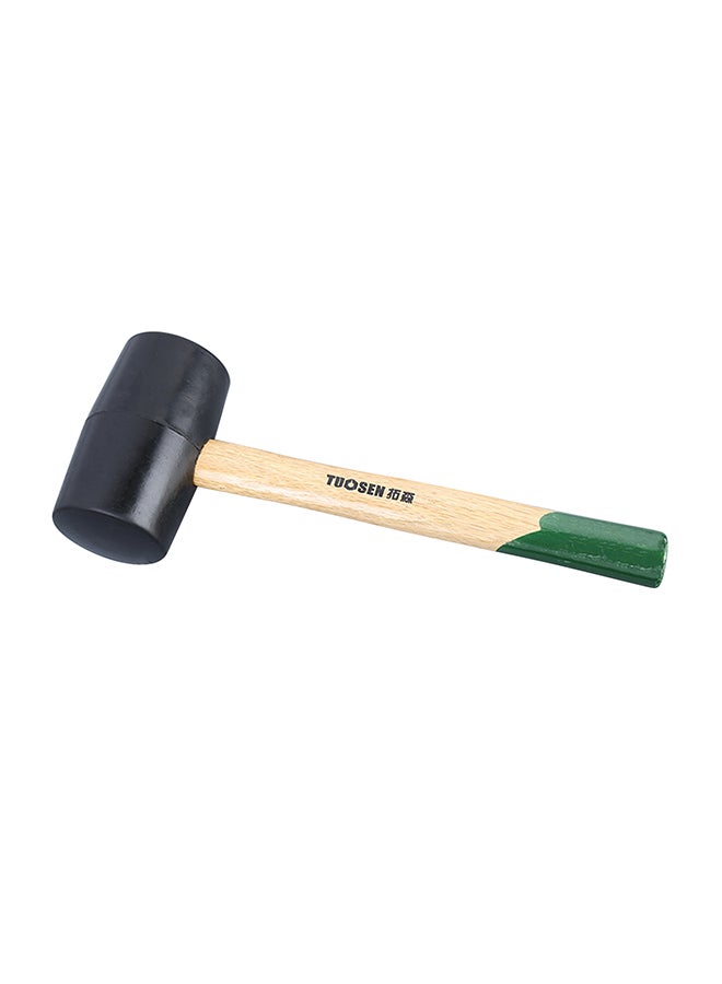 Rubber Mallet Dual Face Tile Hammer With Wooden Handle Black/Brown 34.50x 8.80x 14.60cm Black/Brown 34.50x 8.80x 14.60cm  - Image 1