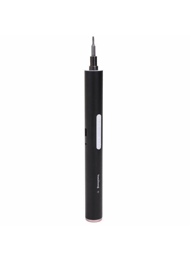 مفك براغي كهربائي لاسلكي قابل للشحن بمنفذ USB أسود - Image 1