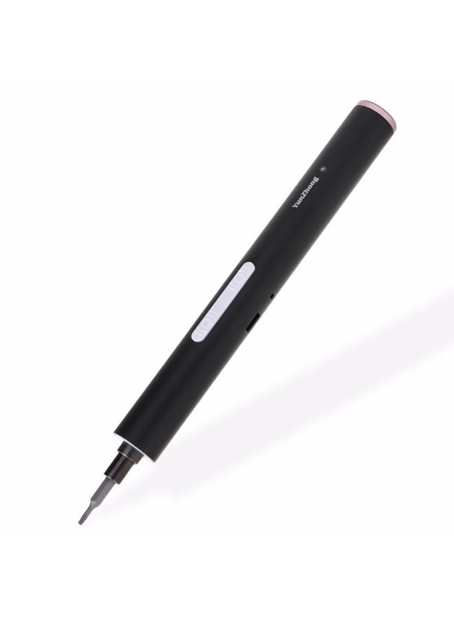 مفك براغي كهربائي لاسلكي قابل للشحن بمنفذ USB أسود - Image 3