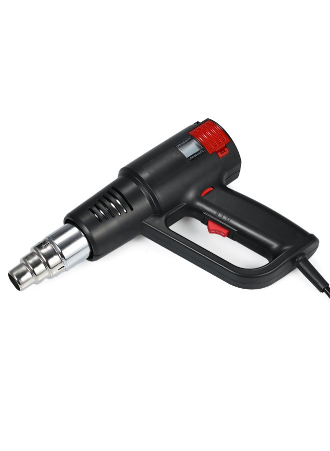LCD Fast Heating Hot Air Gun Set Black/Silver - Image 2
