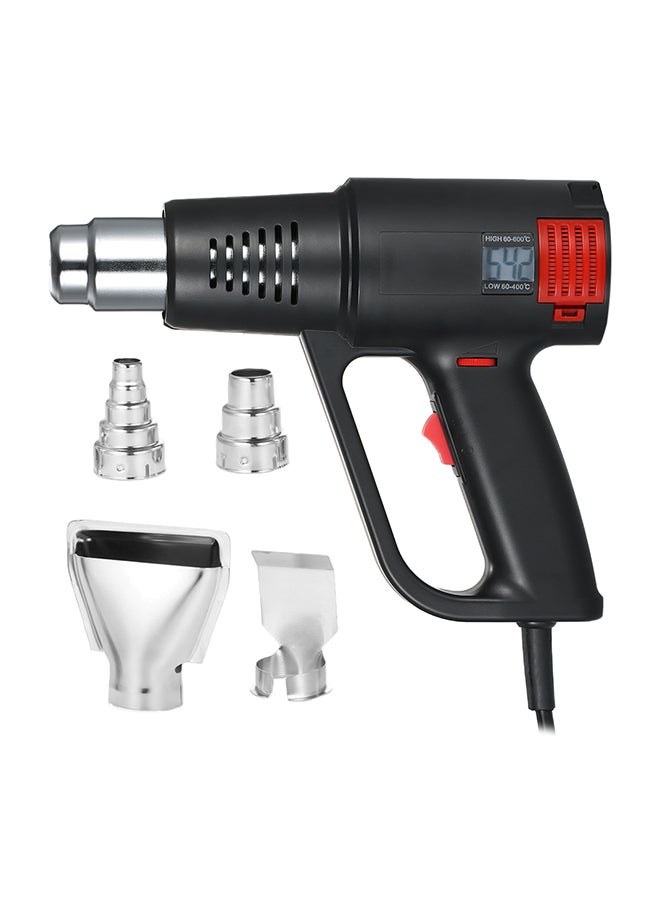 LCD Fast Heating Hot Air Gun Set Black/Silver - Image 1