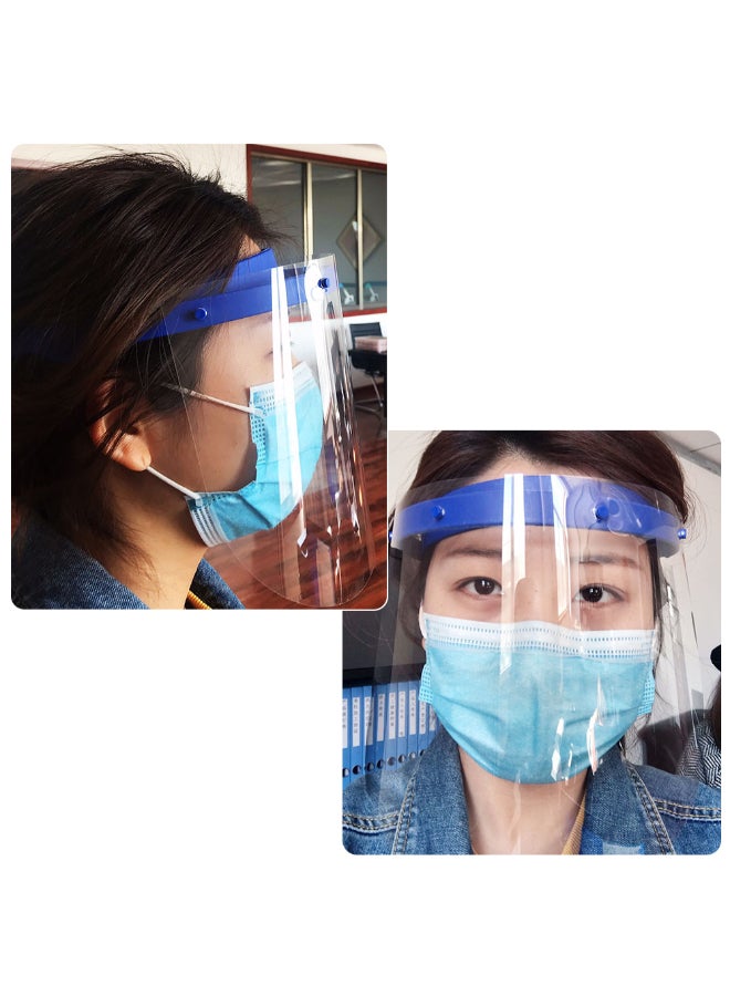 10-Piece Protective Dust-Proof Welding Safety Face Shield Blue/Clear 31.5 x 3.5 x 22cm - Image 2