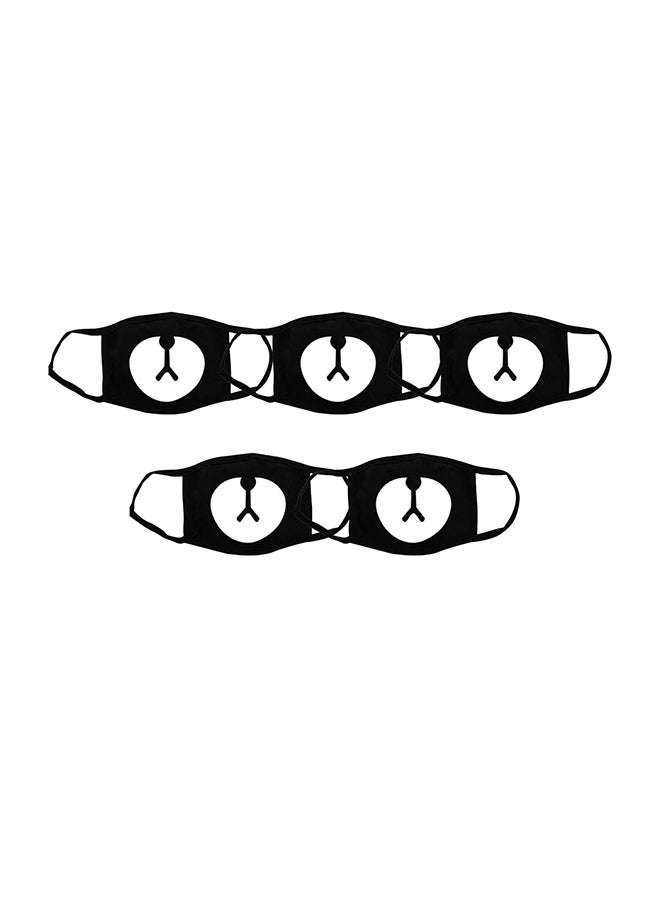 SAPU 5-Piece Protective Cute Bear Cotton Mouth Face Mask  - Image 1