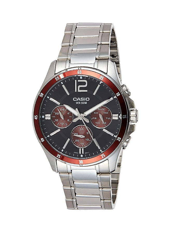 Men's Enticer Analog Watch MTP1374D-5A - 47 mm - Silver