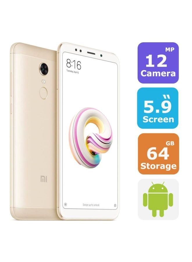 Xiaomi - Redmi 5 Plus Dual SIM Gold 4GB RAM 64GB 4G LTE - Image 1
