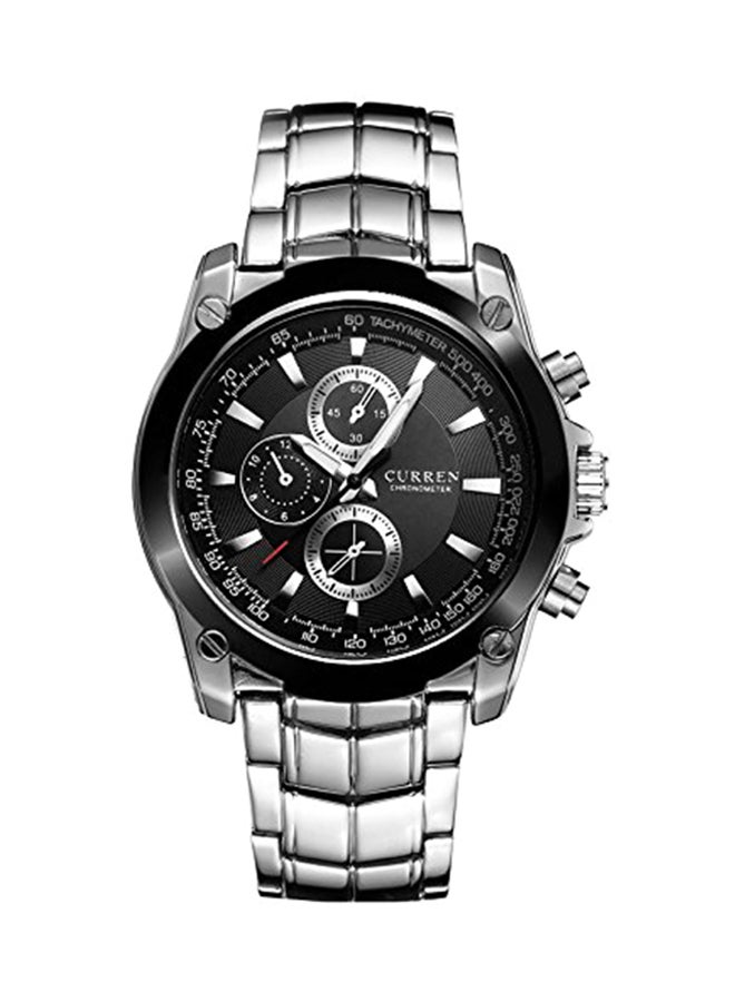 CURREN Men's Water Resistant Analog Watch 8025 - 40 mm - Silver - Image 1